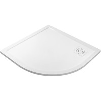 Gelco XENA sprchová vanička z liateho mramoru, štvrťkruh 90x90cm, R550, biela HX559