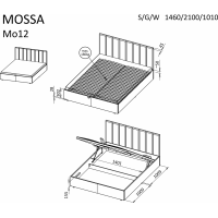 Posteľ MOSSA MO12 s úložným priestorom - 200x140 cm - krémová