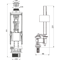 Sapho Splachovacia súprava s DUAL tlačidlom, spodné napúšťanie 1/2", chróm SSUV25