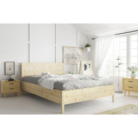 Posteľ z masívu borovice s úložným priestorom CONTINENTAL - 200x160 cm - bez povrchových úprav