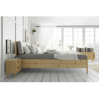 Posteľ z masívu borovice s úložným priestorom CONTINENTAL - 200x180 cm - bez povrchových úprav