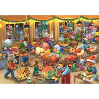 RAVENSBURGER Puzzle Vianočné kúzlo v továrni na hračky 2x12 dielikov