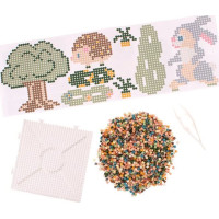 PLAYBOX Zažehľovacie korálky v plastovom kufríku Mellow pastel + doštička a predlohy 12000ks