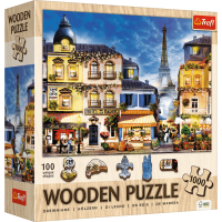 TREFL Drevené puzzle Francúzska ulička 1000 dielikov
