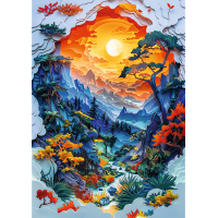 TREFL Puzzle Paper Art: Údolie 1000 dielikov