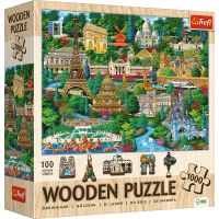 TREFL Drevené puzzle Slávne francúzske miesta 1000 dielikov