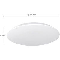 Solight LED osvetlenie Adrano s ochranou proti vlhkosti, IP54, 18W, 1530lm, 3CCT, 28cm