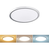 Solight LED osvetlenie Acate s ochranou proti vlhkosti, IP54, 18W, 1620lm, 3CCT, 22cm, strieborná