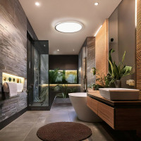 Solight LED osvetlenie Acate s ochranou proti vlhkosti, IP54, 18W, 1620lm, 3CCT, 22cm, strieborná