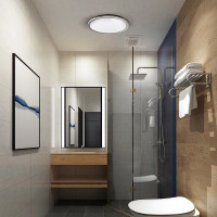 Solight LED osvetlenie Acate s ochranou proti vlhkosti, IP54, 18W, 1620lm, 3CCT, 22cm, strieborná
