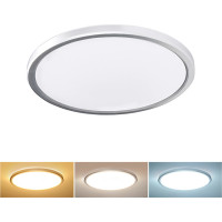 Solight LED osvetlenie Acate s ochranou proti vlhkosti, IP54, 24W, 2160lm, 3CCT, 30cm, strieborná