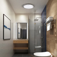 Solight LED osvetlenie Acate s ochranou proti vlhkosti, IP54, 24W, 2160lm, 3CCT, 30cm, strieborná