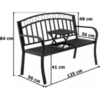 Záhradná kovová lavička BANCO