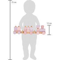 small foot Nasadzovanie Drevený vláčik ružový