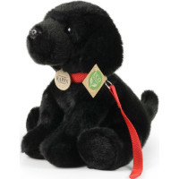 Rappa Plyšový pes labrador čierny s vodítkom 28 cm ECO-FRIENDLY