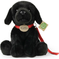 Rappa Plyšový pes labrador čierny s vodítkom 28 cm ECO-FRIENDLY