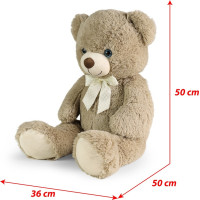 Rappa Plyšový medveď Harvey cappuccino s visačkou 78 cm