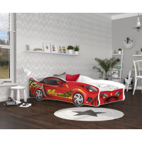 Detská posteľ auto CHARLIE 160x80 cm - červená (10)