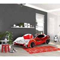 Detská posteľ auto ELLIOT 180x90 cm - červená (13)