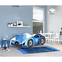 Detská posteľ auto JAMIE 140x70 cm - modrá (16)