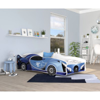 Detská posteľ auto LEWIS 160x80 cm - modrá (23)