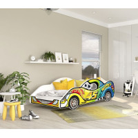 Detská posteľ auto LOUIS 180x90 cm - žltá (9)