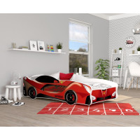 Detská posteľ auto MICHAEL 160x80 cm - červená (21)