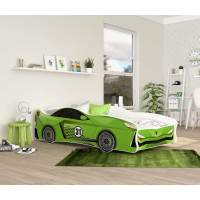 Detská posteľ auto MIKE 160x80 cm - zelená (20)