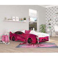 Detská posteľ auto NATHAN 160x80 cm - ružová (18)