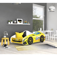 Detská posteľ auto RICHARD 140x70 cm - žltá (8)
