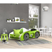 Detská posteľ auto SAM 140x70 cm - zelená (13)