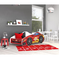 Detská posteľ auto THOMAS 140x70 cm - červená (1)