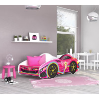 Detská posteľ auto WILL 140x70 cm - ružová (10)