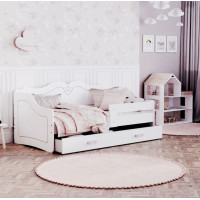 Detská jednolôžková posteľ LILI so zásuvkou 180x80 cm - biela