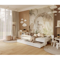 Detská posteľ so zásuvkou HUGO V - 160x80 cm - biela