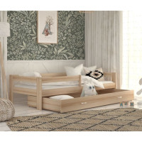 Detská posteľ so zásuvkou HUGO V - 160x80 cm - dekor borovica