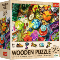 TREFL Drevené puzzle Farebné koktaily 501 dielikov