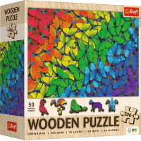 TREFL Drevené puzzle Dúhovie motýle 501 dielikov