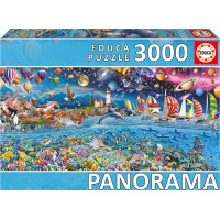 EDUCA Panoramatické puzzle Život 3000 dielikov