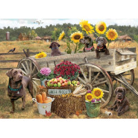 COBBLE HILL Puzzle Drevený vozík 500 dielikov