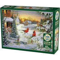 COBBLE HILL Puzzle Kardináli pri západe slnka 1000 dielikov