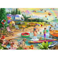 BLUEBIRD Puzzle Letné kempovanie pri jazere 500 dielikov
