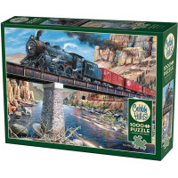 COBBLE HILL Puzzle Lokomotíva na moste 1000 dielikov