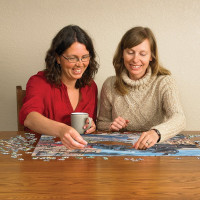 COBBLE HILL Puzzle Lokomotíva na moste 1000 dielikov