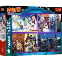 TREFL Puzzle Naruto Shippuden: Dobrodružstvo Naruta Uzumaki 4x250 dielikov