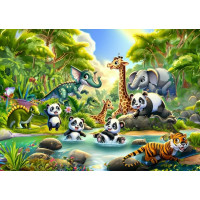 ART PUZZLE Puzzle Pandí kúpanie 50 dielikov