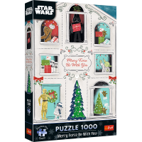TREFL Puzzle Premium Plus Star Wars: Merry Force Be With You 1000 dielikov