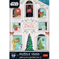 TREFL Puzzle Premium Plus Star Wars: Merry Force Be With You 1000 dielikov