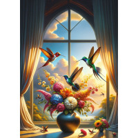 ART PUZZLE Puzzle Symfónia krídiel a kvetov 500 dielikov