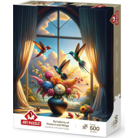 ART PUZZLE Puzzle Symfónia krídiel a kvetov 500 dielikov